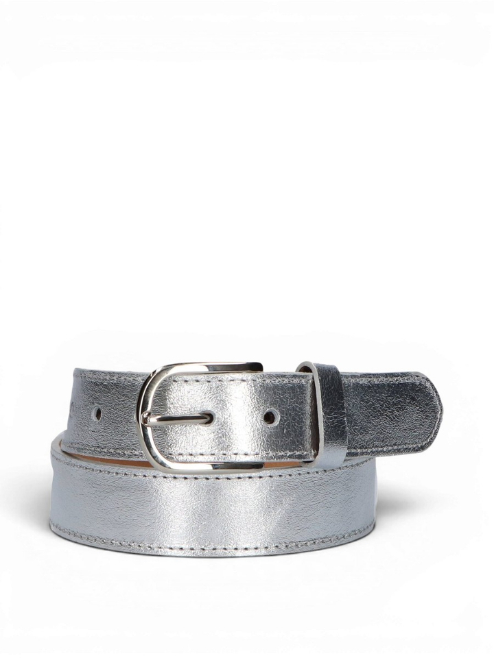 Zilverkleurige metallic riem Angelo de Lombardi