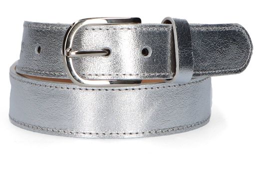 Zilverkleurige metallic riem Angelo de Lombardi