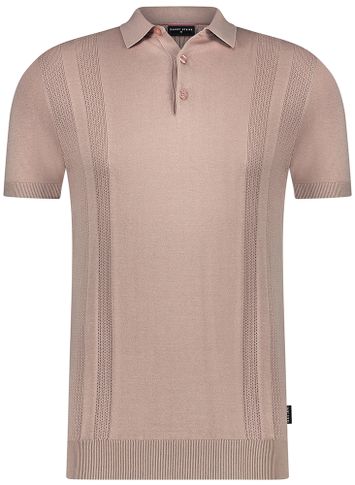 Roze polo met subtiele broderie Senne Saint Steve