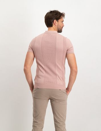 Roze polo met subtiele broderie Senne Saint Steve