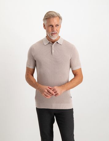 Beige polo met korte mouw Sietse Saint Steve