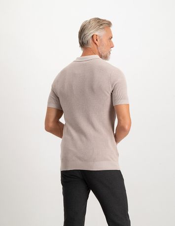Beige polo met korte mouw Sietse Saint Steve