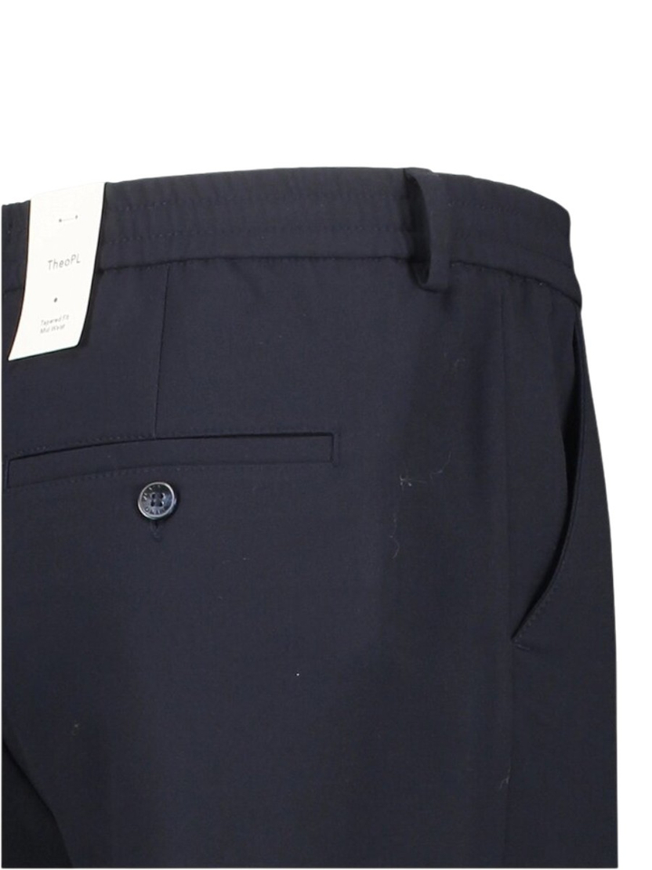 Donkerblauwe pantalon Theo Plain
