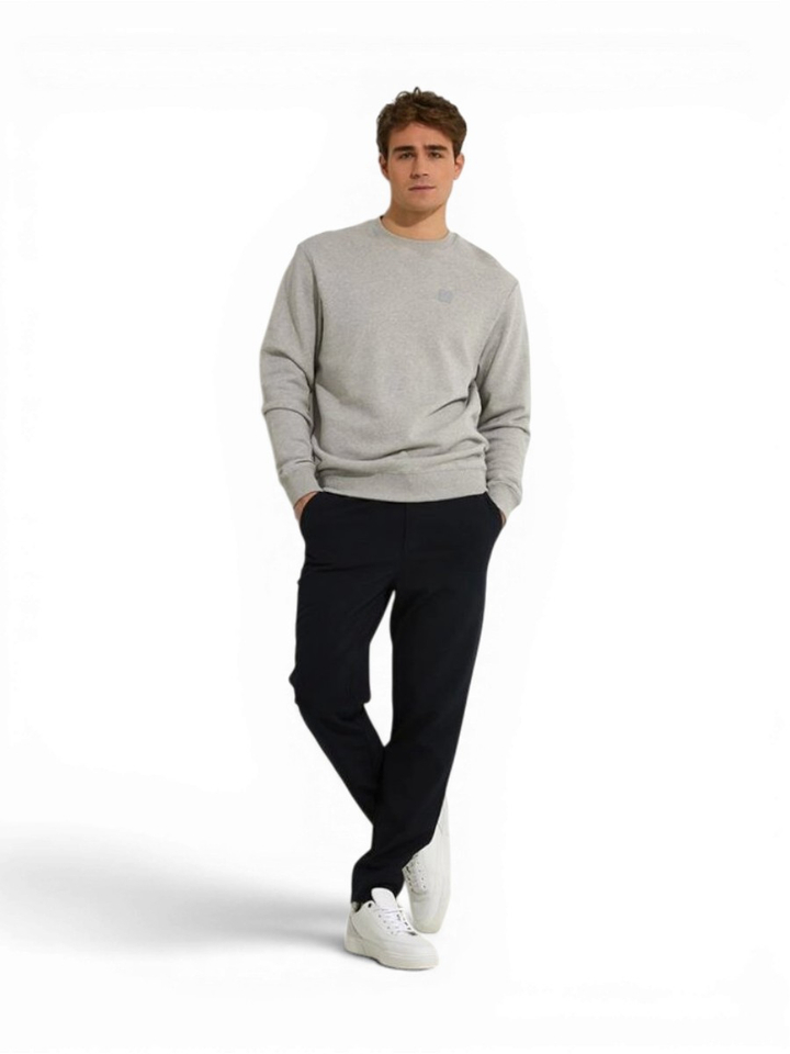 Donkerblauwe pantalon Theo Plain