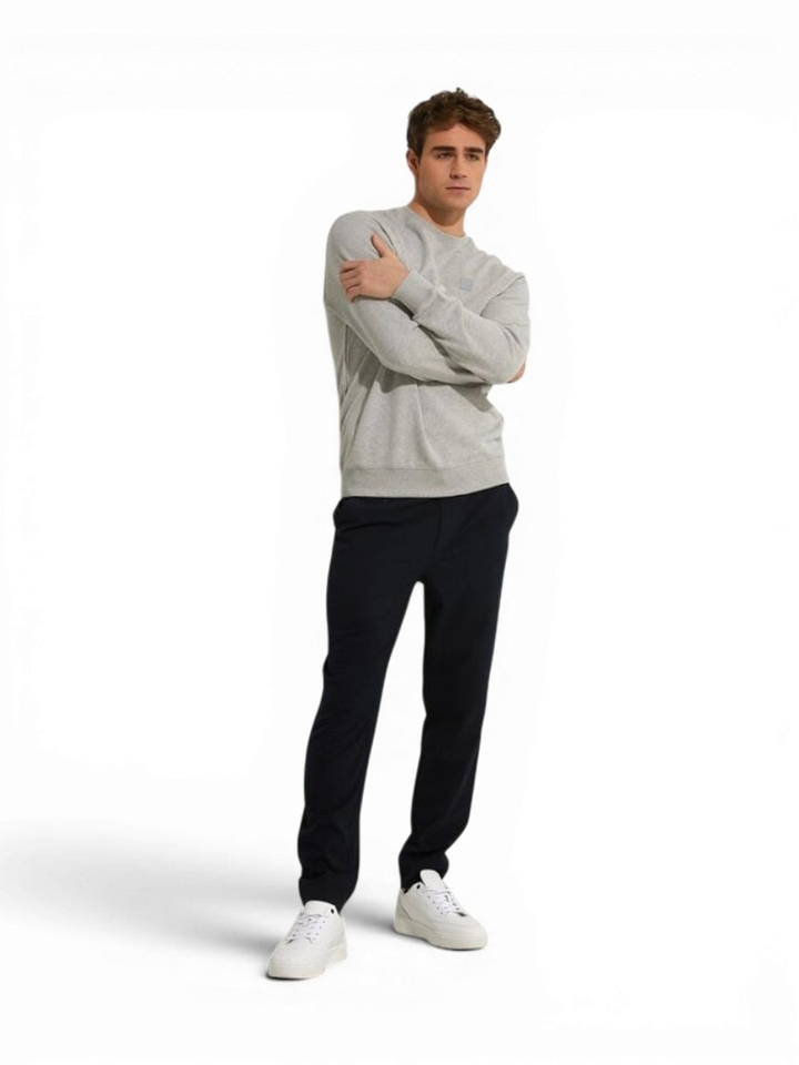 Donkerblauwe pantalon Theo Plain