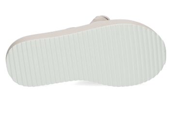 Taupe kleurige slippers met dikke zool Curvy Jemy