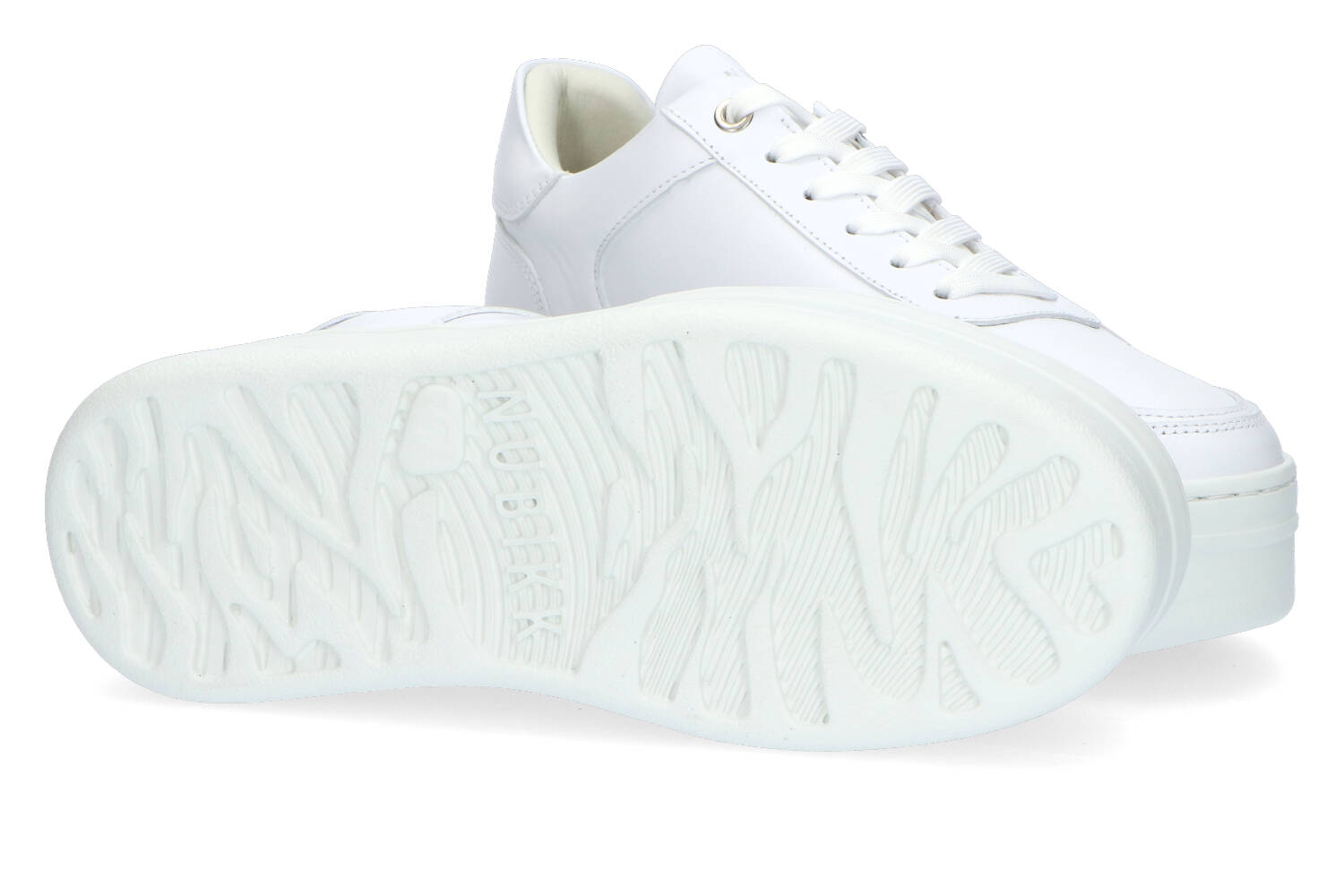 Fashion witte sneakers met dikke zool