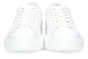 Witte lederen lage sneakers Vince Tora Nubikk