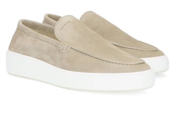Beige suede instappers Jiro Mio