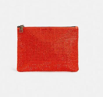 Oranje tasje met stras Folilo Essentiel 