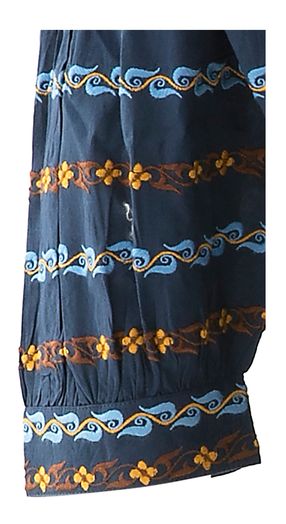 Blauwe blouse met geborduurde tijger Magnolia Nimo With Love