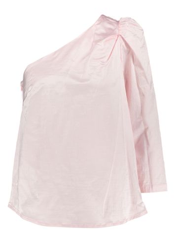 roze top met 1 lange mouw, en rits aan zijkant Oviedo March 23