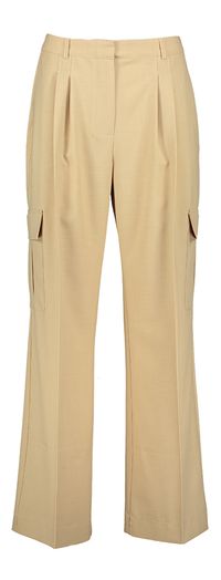 Beige cargobroek met bandplooien Louise Herskind