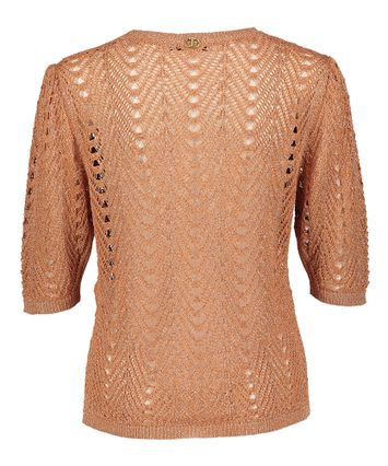 Roestkleurige  kabelmotief trui Twinset 