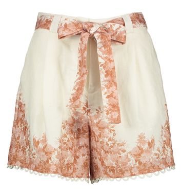 Beige short met bloemenprint Twinset Milano