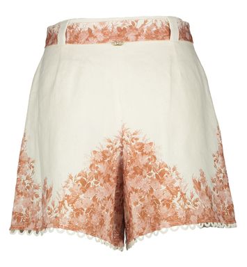 Beige short met bloemenprint Twinset Milano