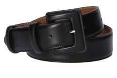 K&J Zwarte lederen riem 