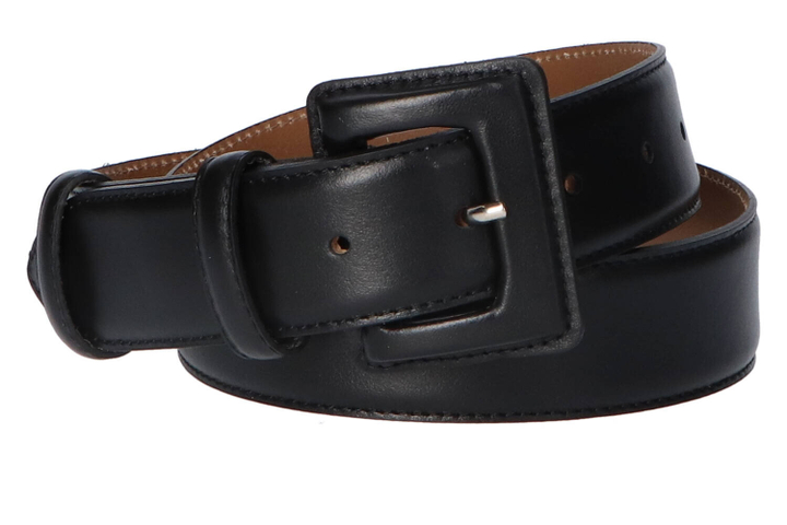 Zwarte lederen riem K&J