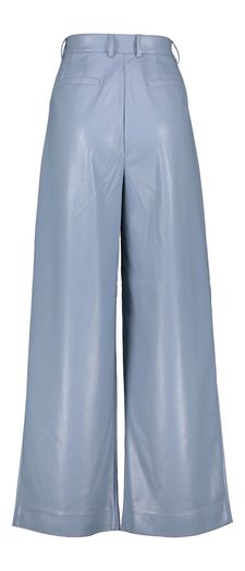 Blauwe broek in faux leder Fabiola Essentiel