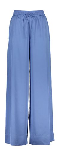 Blauwe glanzende broek met bandplooien Fault Essentiel