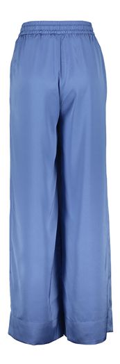 Blauwe glanzende broek met bandplooien Fault Essentiel