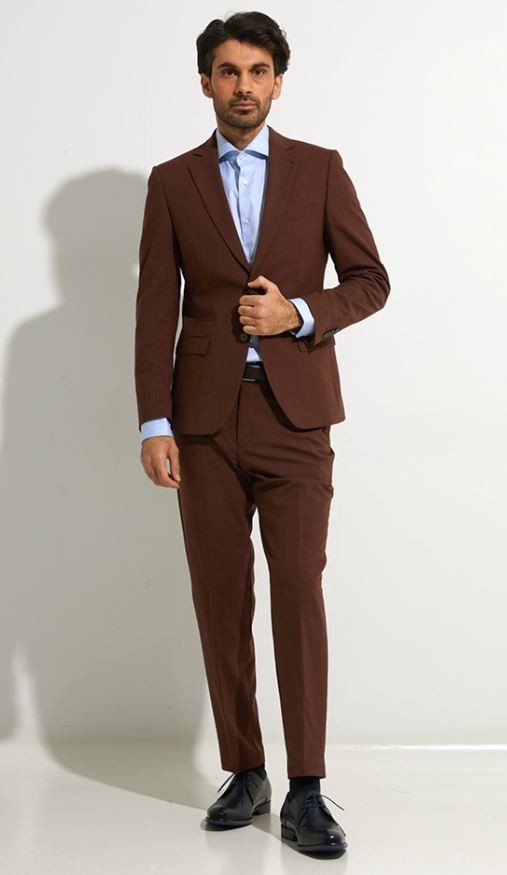 Bruine blazer met knopen Benvenuto