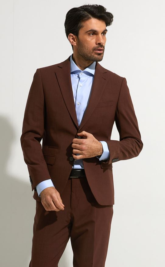Bruine blazer met knopen Benvenuto