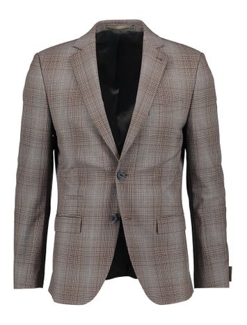 Grijze blazer met multicolor motief Benvenuto