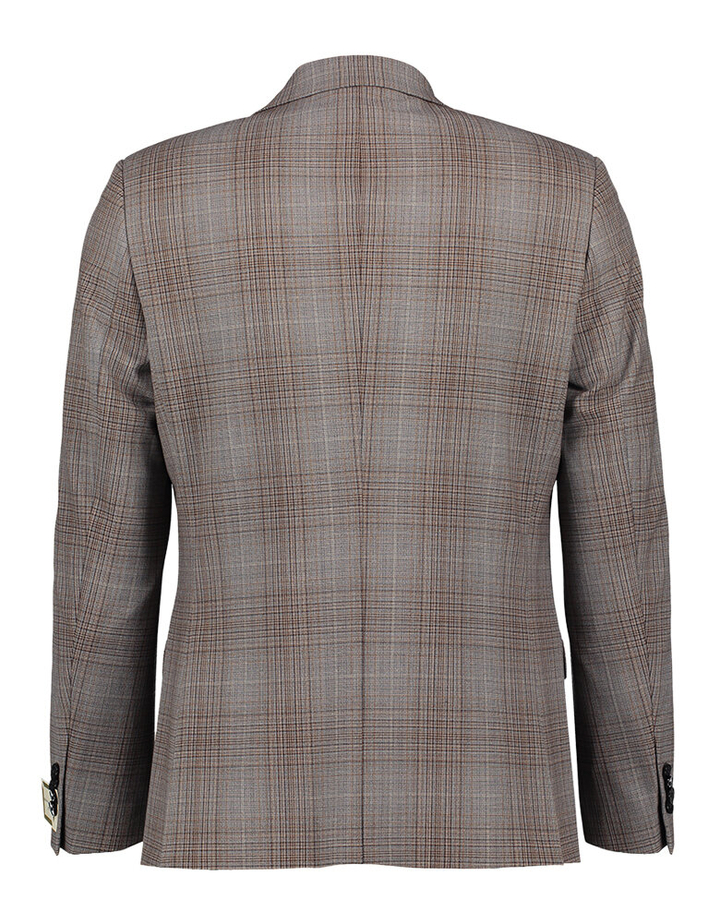 Grijze blazer met multicolor motief Benvenuto