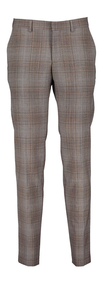 Grijze geklede broek met multicolor motief Benvenuto