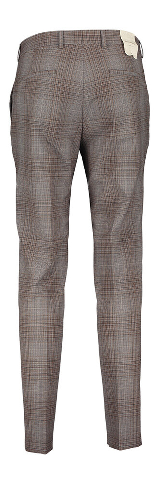 Grijze geklede broek met multicolor motief Benvenuto
