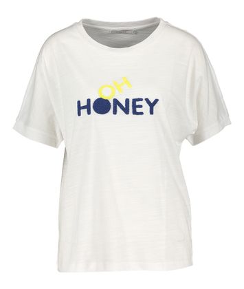 Witte katoenen t-shirt met opdruk Suze Hampton Bays 