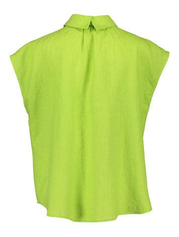 Groene linnen blouse met korte mouw JC Sophie
