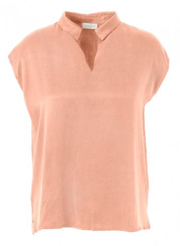 Koraalkleurige mouwloze blouse JC Sopie