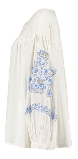 Witte blouse met met print op de mouwen Linda Nukus