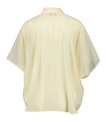 Beige glanzende blouse met subtiele print Brooklyn Momoni