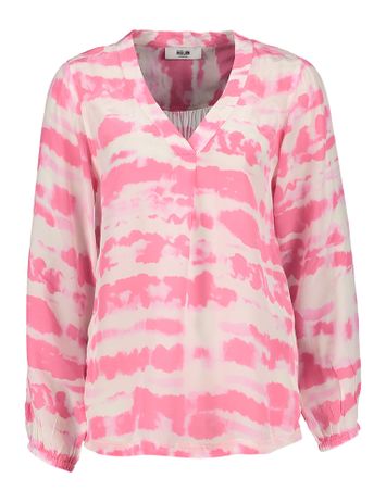 Blouse in roze en witte print Beatrix Moliin