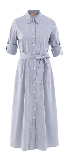 Blauw en wit gestreepte hemdjurk La Camicia