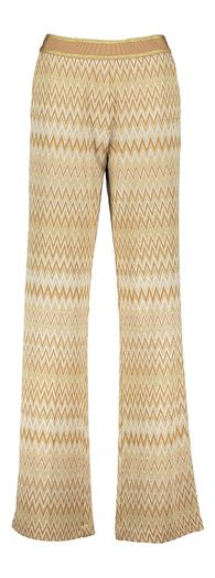 Beige broek in print Mara Wide Leg Rosner