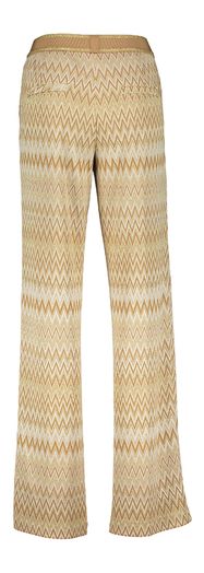 Beige broek in print Mara Wide Leg Rosner