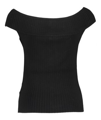 Zwarte top met grijze detail Caroline Biss