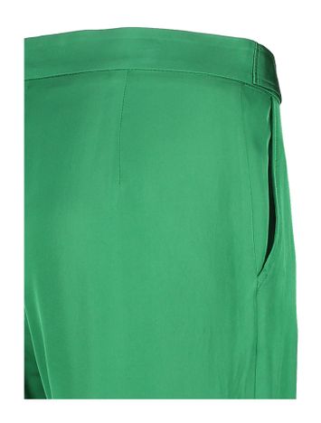 Groene geklede wijde broek Caroline Biss