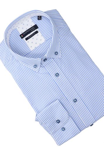 Wit katoenen hemd ( regular fit) met strepen en lange mouwen Giordano 