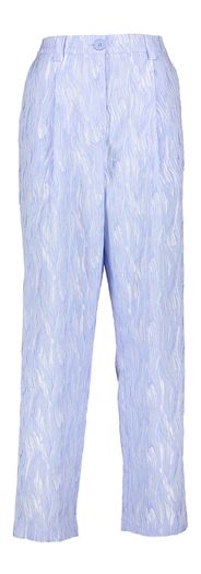 Blauwe broek met structuur en bandplooien Stella Nova