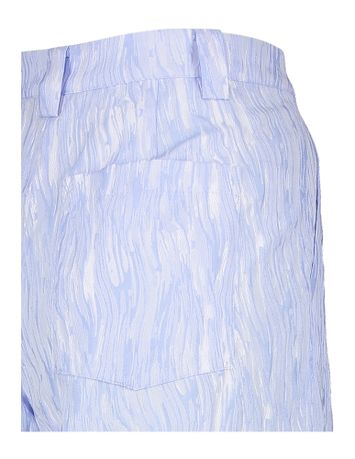 Blauwe broek met structuur en bandplooien Stella Nova