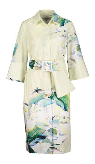 Licht watergroene  jurk met multicolor bloemenprint Adea Natan
