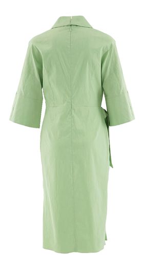 Groene jurk met knoop op de heup Aruka Natan