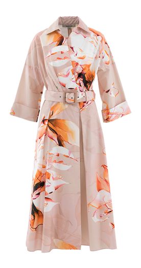 Roze jurk met print en riem Arty Natan