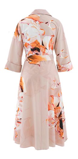 Roze jurk met print en riem Arty Natan