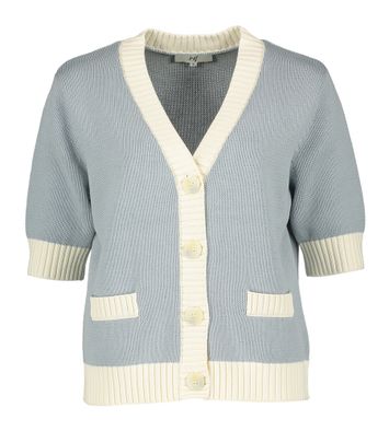 Blauwe cardigan met witte accenten Charlize Jeff